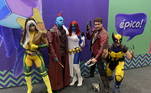 E que tal este encontro entre personagens da Marvel? Vampira, Mística e Wolverine, dos X-Men, posaram com Yondu e Senhor das Estrelas, de Guardiões da Galáxia
