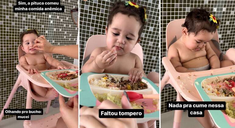 Karoline Lima revela altura que a filha, Cecília, terá na adolescência e se  mostra surpresa: 'Vai me carregar no colo