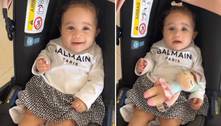 Com apenas 4 meses, filha de Éder Militão exibe look de grife de quase R$ 3 mil