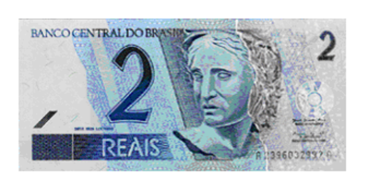 Cédula com fragmentos de outra