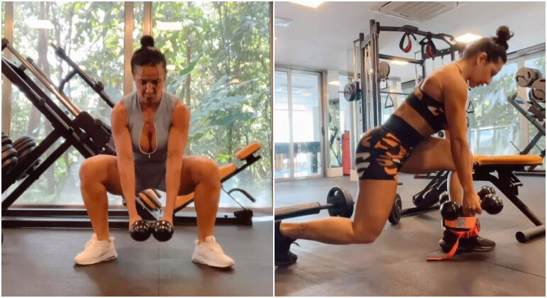 Scheila Carvalho fez 50 anos em setembro, mas sua disposição só aumenta. A eterna morena do Tchan compartilhou a rotina de musculação com os seguidores nas redes sociais e aproveitou para passar um recado: 