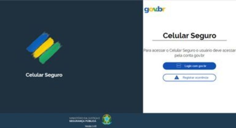 1. Baixe o aplicativo ou acesse o siteO aplicativo está disponível para sistemas Android e IOS, no site Celular Seguro, do Ministério da Justiça e Segurança Pública