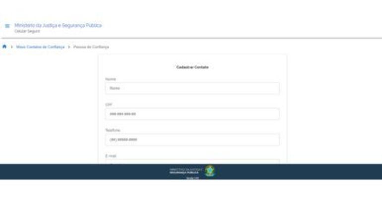 5. Cadastre uma pessoa de confiançaO sistema permite o cadastro de uma ou mais pessoas de confiança, que poderão auxiliar na ocorrência e perda ou roubo, ao registrá-la em nome do usuário