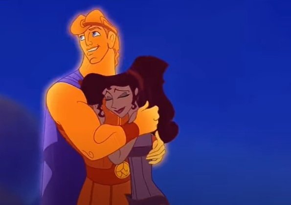 Cena importante 20: Hercules decide continuar morando na Terra com Meg, vivendo em Tebas.