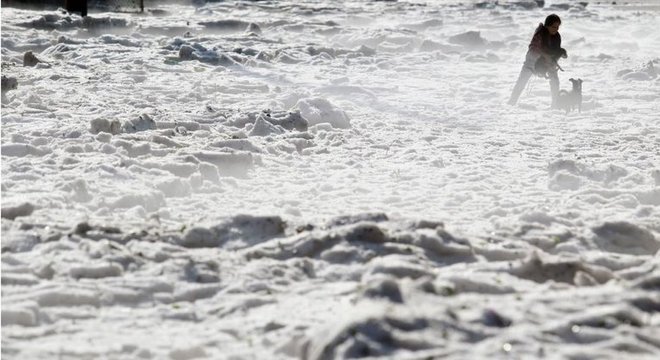 Cenário após chuva de granizo em Guadalajara, no México, em 1 de julho de 2019