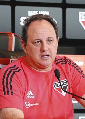 Rogério Ceni em entrevista coletiva pelo São Paulo
