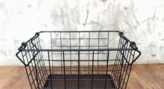 cesto organizador - cesto de metal 