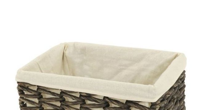 cesto organizador - cesto de vime forrado 