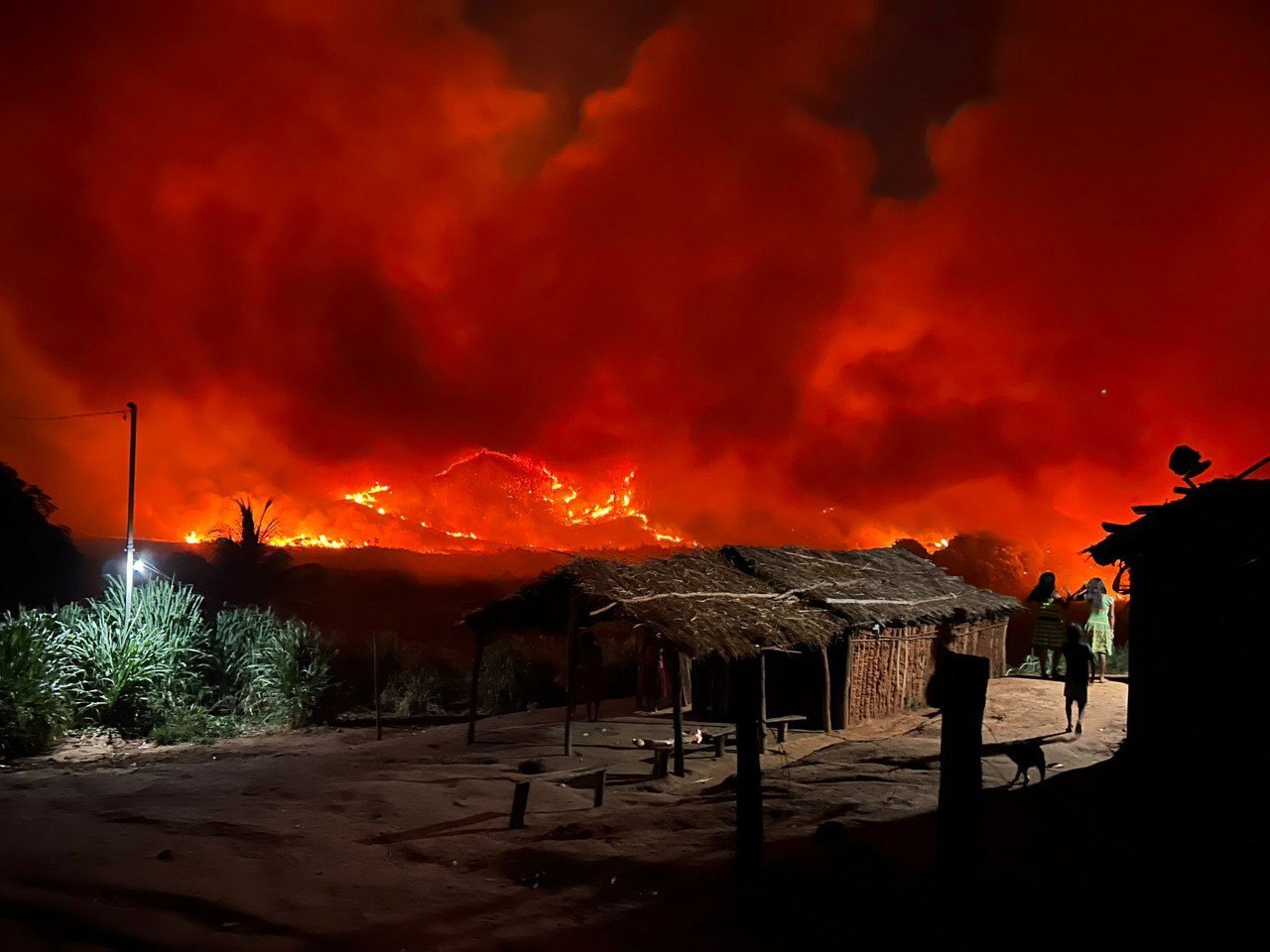 Incêndio de grandes proporções atinge reserva ambiental, em