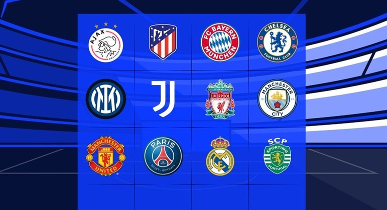 Os doze clubes já classificados às oitavas de final