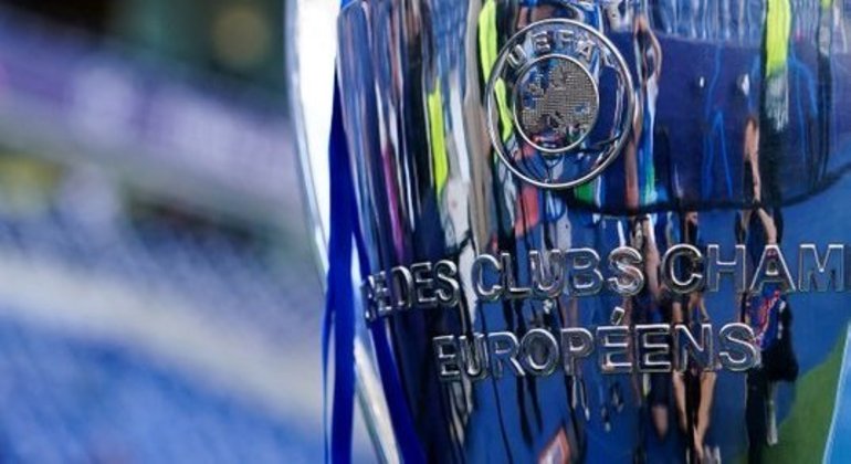 Detalhe da taça da Champions League