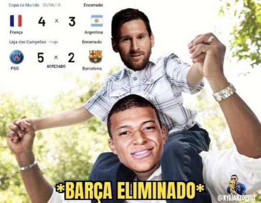 Champions League: eliminação do Barcelona para o PSG rendeu memes