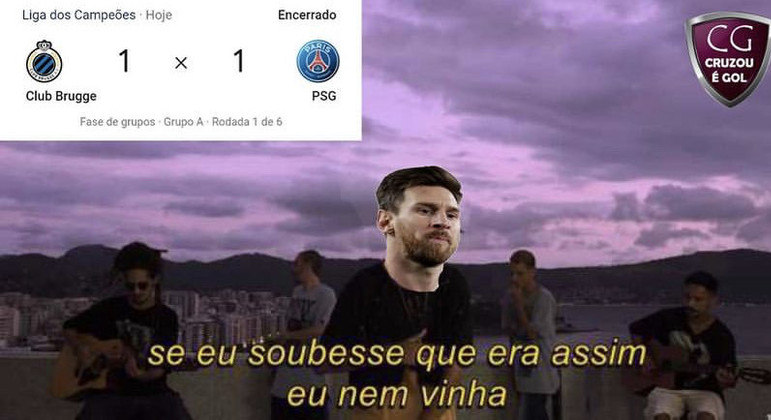 Champions League: os melhores memes de Brugge 1 x 1 Paris Saint-Germain