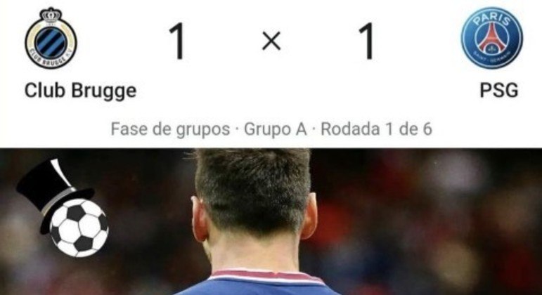 Champions League: os melhores memes de Brugge 1 x 1 Paris Saint-Germain