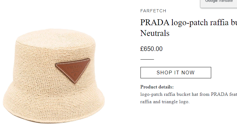 Bucket hat da grife Prada