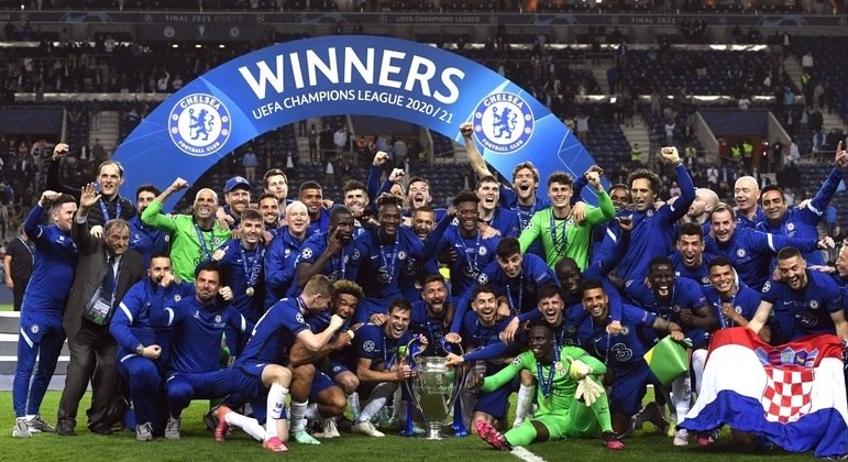 A festa pelo troféu do Chelsea