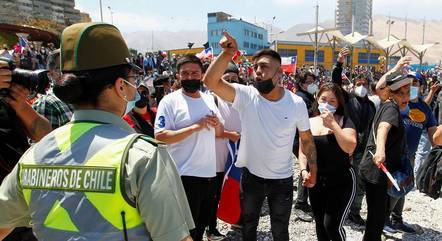 Protesto anti-imigrante movimentou as ruas de Iquique