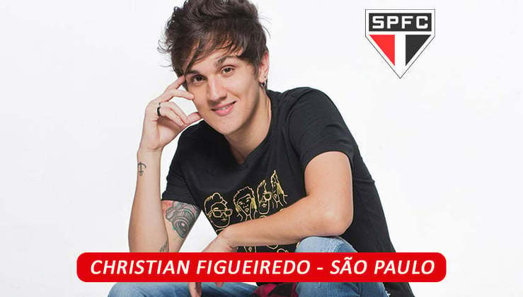 Christian Figueiredo se diverte torcendo pelo São Paulo.