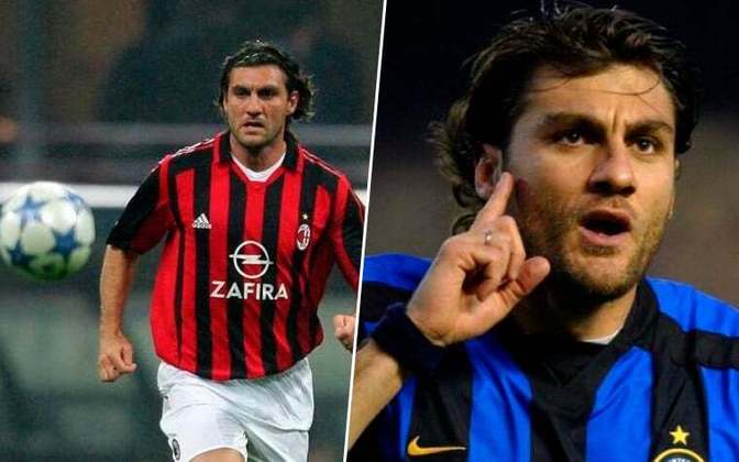 Christian Vieri (atacante / italiano / 49 anos): Inter de Milão – 1999 a 2005 / Milan – 2005 a 2006.