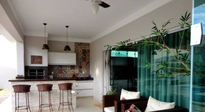 Churrasqueira na varanda pequena