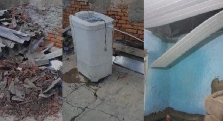 Chuva destrói casa de família na Vila Guarani, zona sul de São Paulo