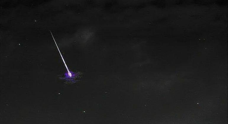 Registro da chuva de meteoros orionídeos em outubro de 2018