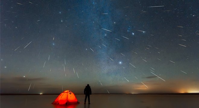 O céu precisa estar limpo para ser possível observar a chuva de meteoros