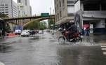 Chuva no centro de São Paulo