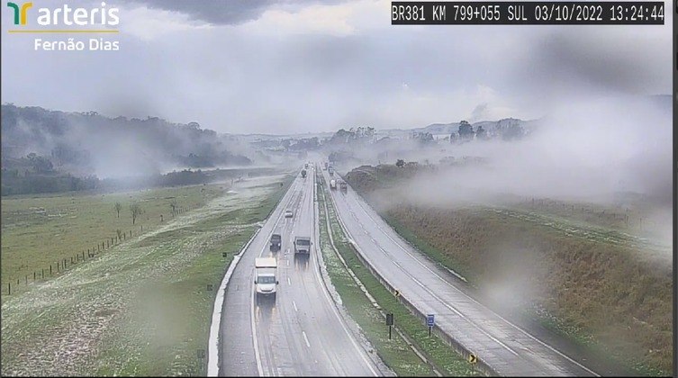 A chuva durou cerca de 21 minutos