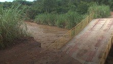 Chuva forte provoca danos em pontes no interior de Minas Gerais