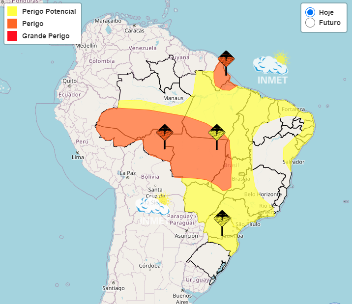 Alerta do Inmet vai até às 10h deste domingo (25)