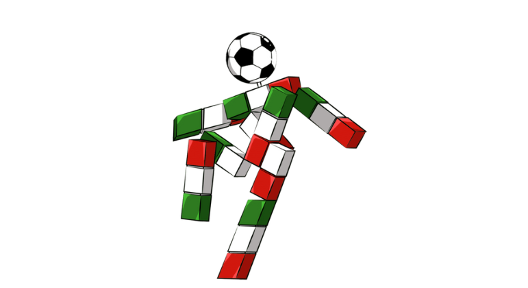 Ciao - Itália - 1990Não sendo nem um animal, nem um humano, o moderno Ciao foi desenhado em quadrados nas cores da bandeira italiana. A tradução do nome é uma palavra que pode significar tanto 