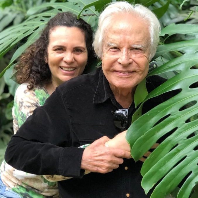 Cid Moreira e Fátima Sampaio estão casados há pouco mais de 20 anos