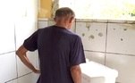 O pai da vítima foi quem encontrou a filha dentro do tanque e fez questão de mostrar ao Cidade Alerta como achou o corpo.  Ele teve que estourar um cadeado para entrar no local após saber por uma mensagem o que o genro fez. 