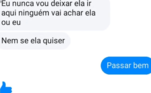 Em outras conversas, Pedro afirmou que não deixaria Maria Eduarda ir embora nem se ela quisesse.Acompanhe o Cidade Alerta de segunda a sexta-feira, às 16h30, e aos sábados, às 17h, na tela da Record TV.