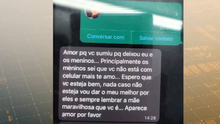 O que chama a atenção é que o marido enviou mensagens para o celular da esposa, mesmo sabendo que o aparelho estava em casa. Segundo o homem, no momento da aflição, ele se esqueceu 