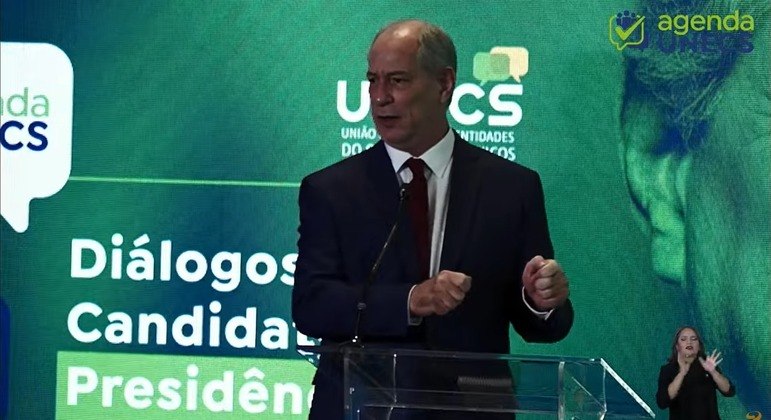 Ciro Gomes no evento Diálogos com Candidatos à Presidência da República, em Brasília