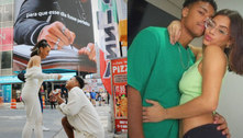 Tiktoker Clara Garcia é pedida em casamento na Times Square, em Nova Iorque