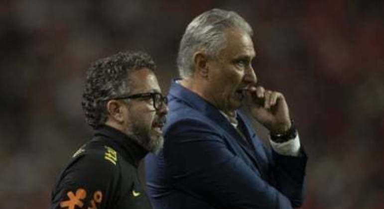 Cléber Xavier e Tite - Coreia do Sul x Brasil