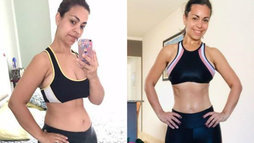 Emagrecimento pós-parto: mãe perde 23kg se exercitando em casa (Divulgação)