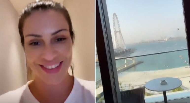 Cleo desembarca em Dubai para curtir terceira parte da lua de mel
