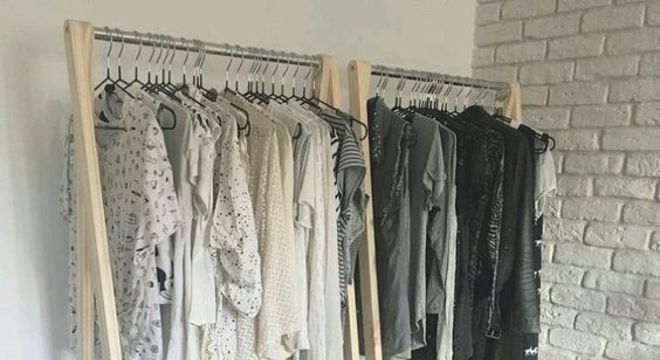 closet aberto - cloet simples com arara 