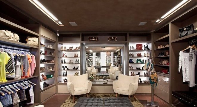 closet aberto - closet aberto com poltronas 