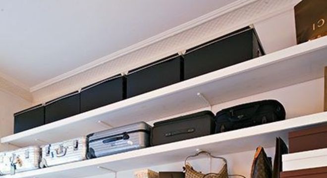 closet aberto - closet aberto com porta trecos para sapatos 