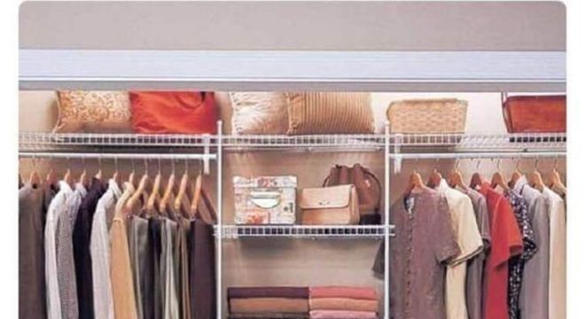 closet aberto - closet aramado branco 