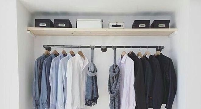 closet aberto - closet com caixotes 