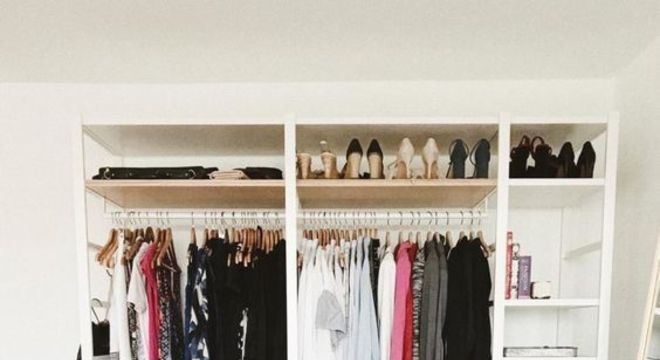 closet aberto - closet com estrutura de madeira 