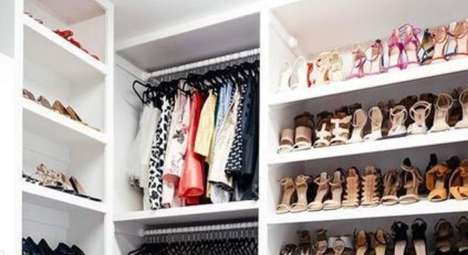 closet aberto - closet de sapatos 