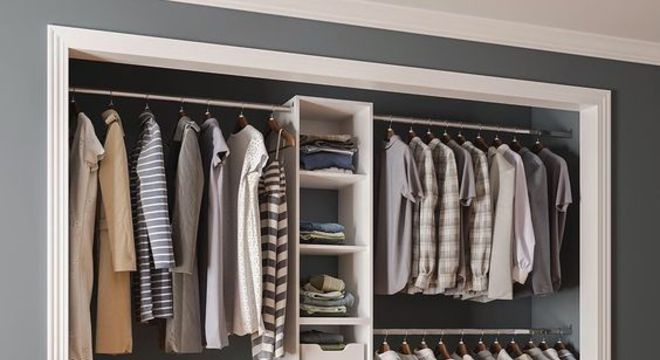 closet aberto - closet pequeno embutido em parede 