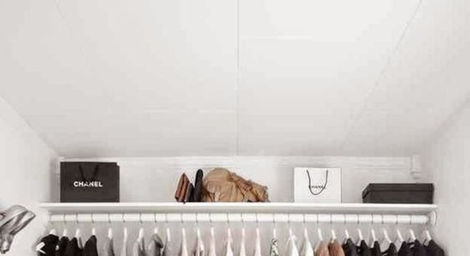 closet aberto - closet simples com gaveteiro 